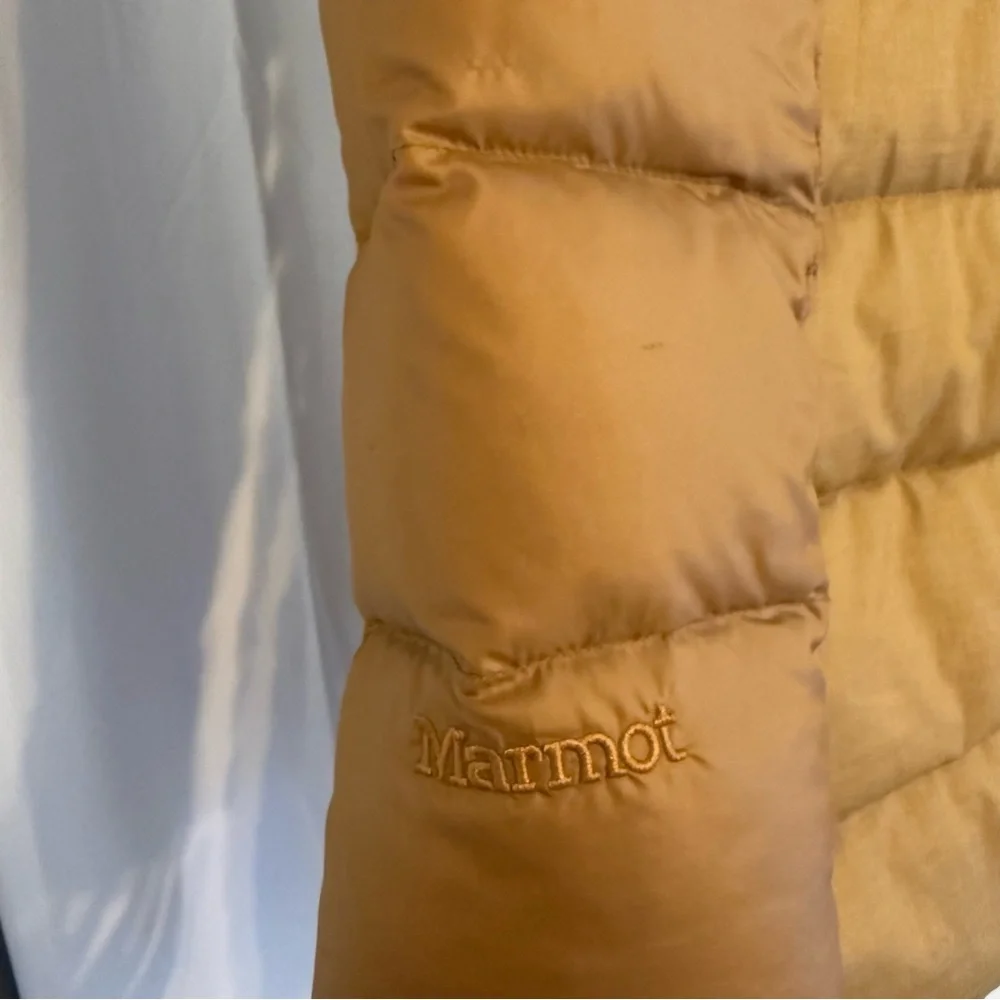 Marmot Alderbrook 700 Fill Down Parka Golden Honeycomb Winter Coat Womens Medium - Picture 7 of 16